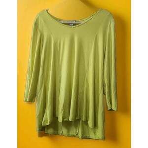 Glitterscope Viscose 3/4 Sleeve Top Blouse New Large Excellent A126